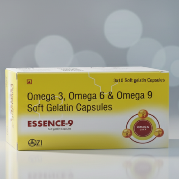 ESSENCE-9 – Omega 3, 6 & 9 Soft Gelatin Capsules (Cap-Essence-9)